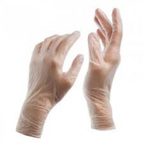 دستکش معاینه وینیل شفاف