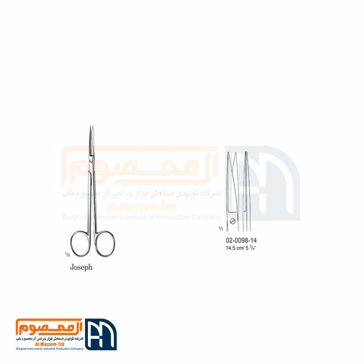 قیچی جوزف Joseph مدل دوسر تیز مستقیم و خمیده