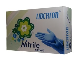دستکش نیتریل مشکی و آبی لیبرتون | می مد